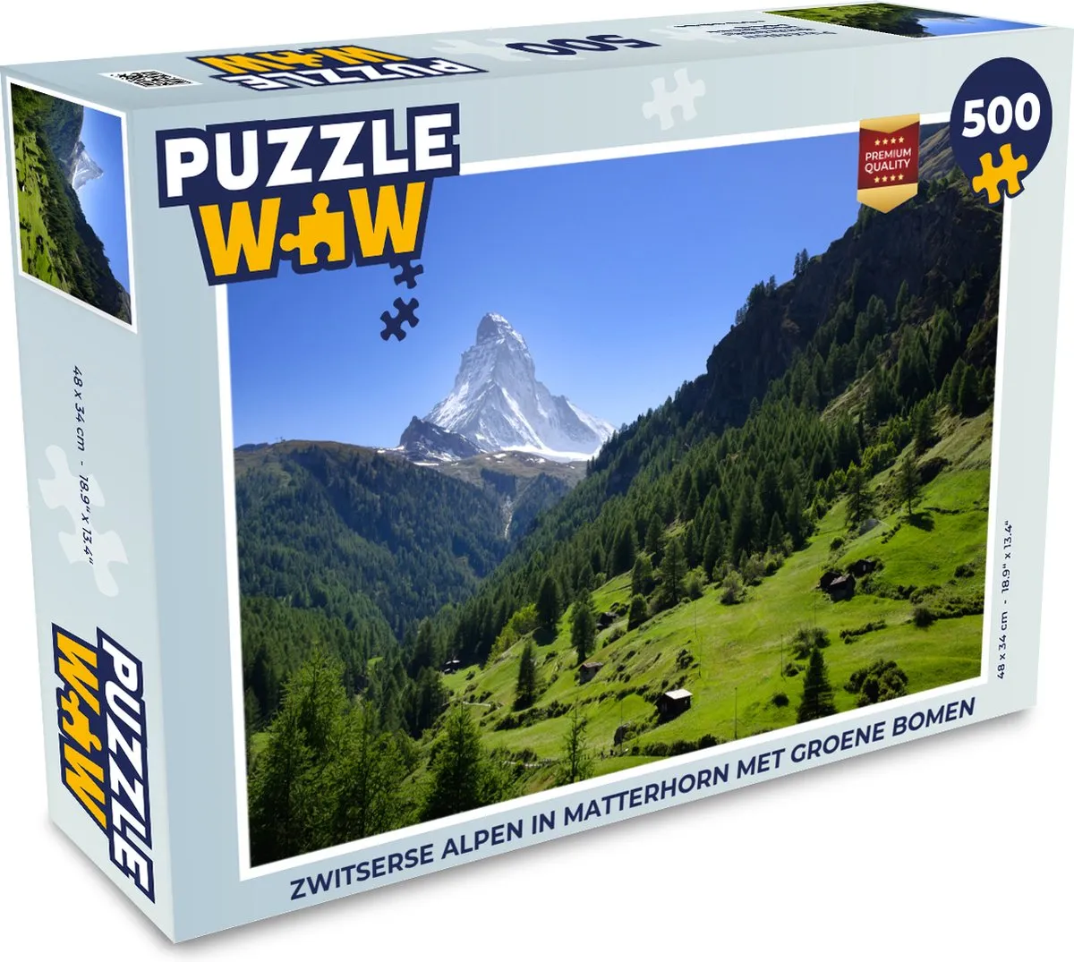 PuzzleWow Zwitserse Alpen Matterhorn Legpuzzel 500 Stuks