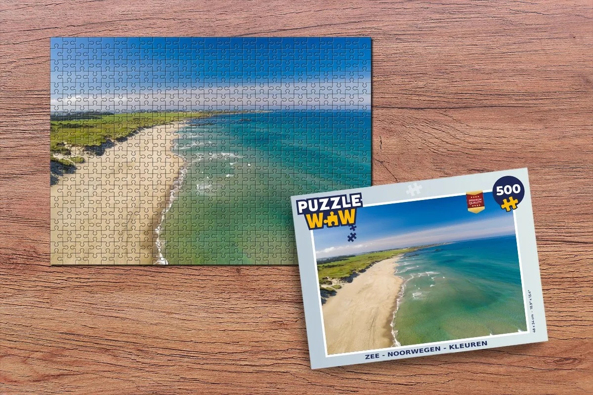 PuzzleWow Zee Noorwegen Legpuzzel 500 Stuks - Multicolor