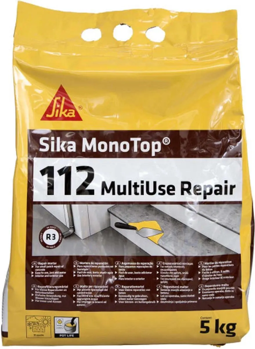 Gebruiksklare mortel SIKA Monotop 112 Herstelling voor meervoudig gebruik