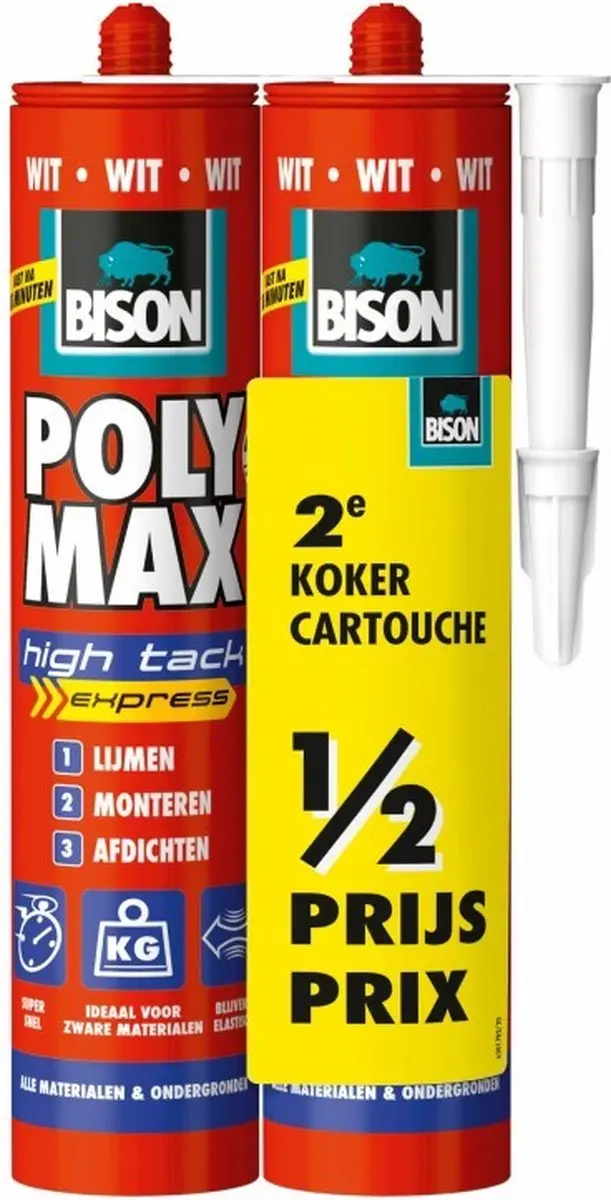 Bison Polymax Express Wit - 2 Stuks - afbeelding 2 van 2