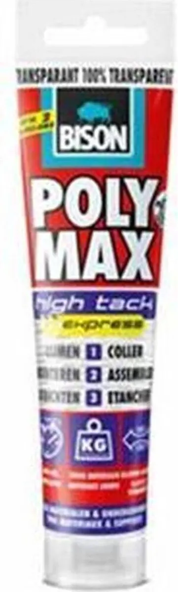 Bison Polymax High Tack Express Transparant 115g