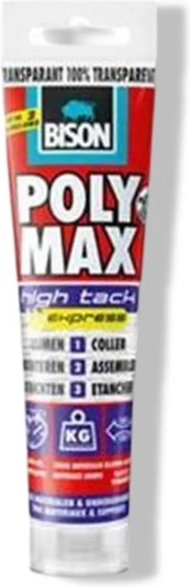 Bison Polymax High Tack Express Transparant 115g - afbeelding 2 van 3