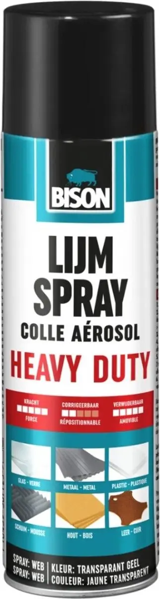 Bison Heavy Duty Lijmspray 500ml - afbeelding 2 van 2