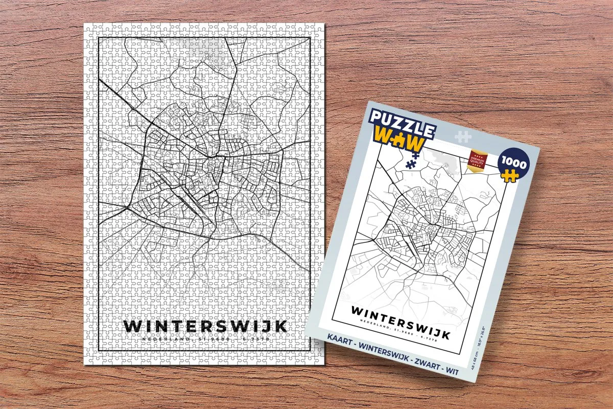 PuzzleWow Winterswijk Legpuzzel 1000 Stuks - Multicolor