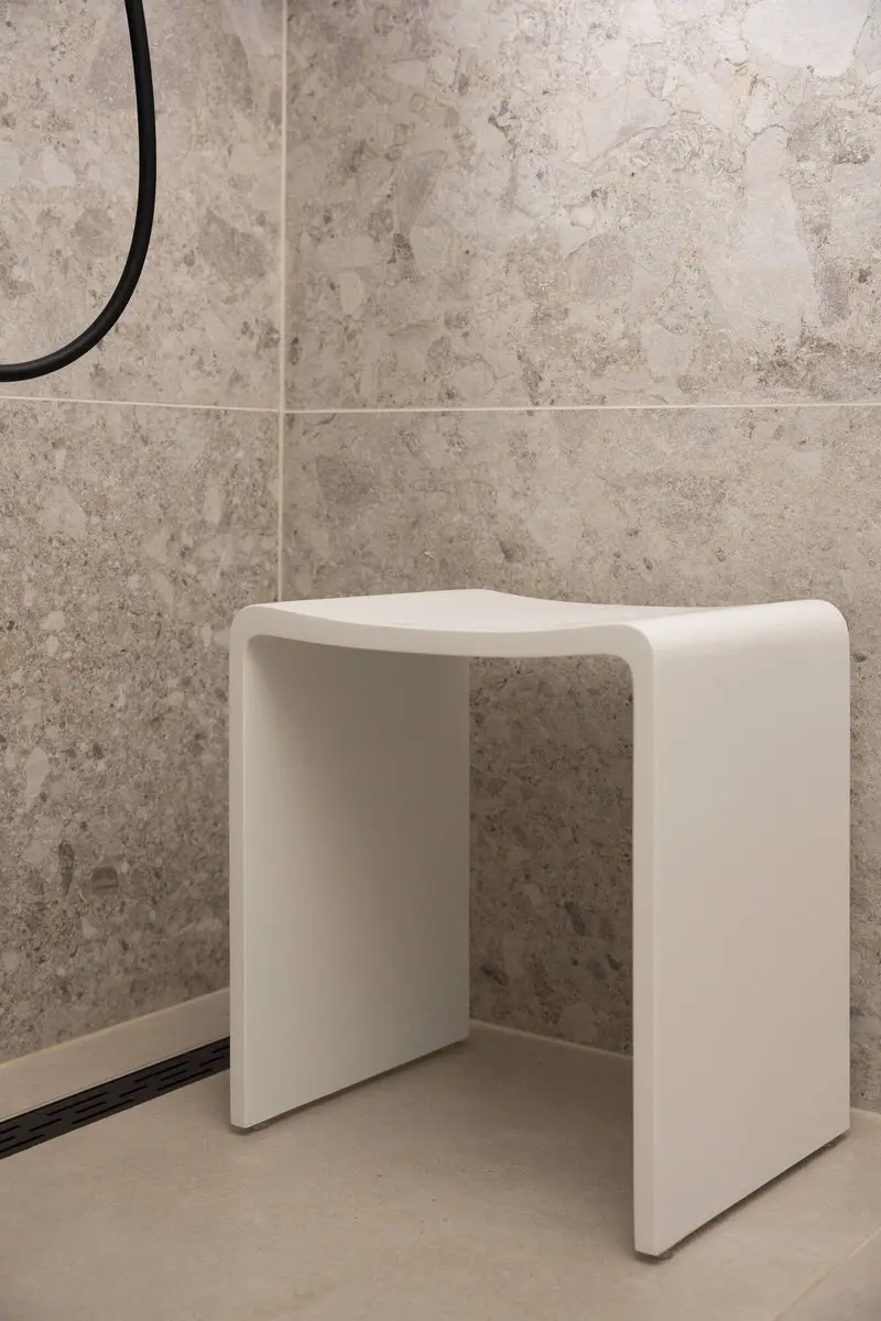 Saqu Spa Deluxe Kruk 40x30x42,5cm Mat Wit - afbeelding 5 van 6