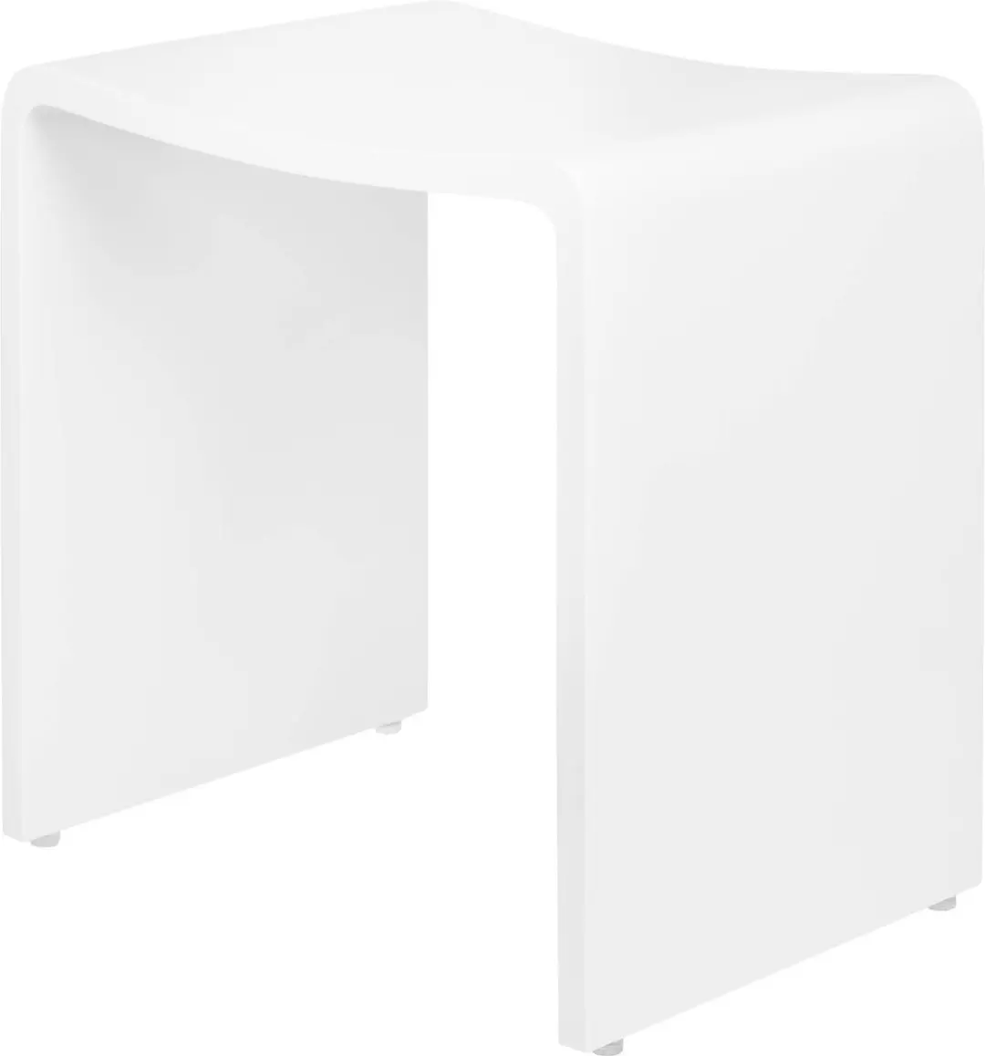 Saqu Spa Deluxe Kruk 40x30x42,5cm Mat Wit - afbeelding 2 van 6