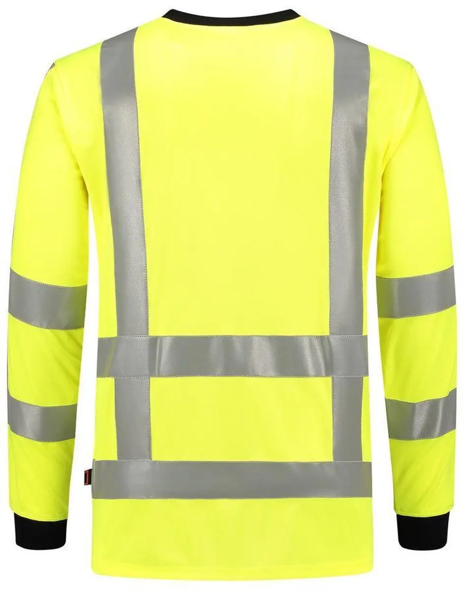 Tricorp T-shirt RWS Birdseye Lange Mouw 103002 - L - Fluor Geel - afbeelding 6 van 6