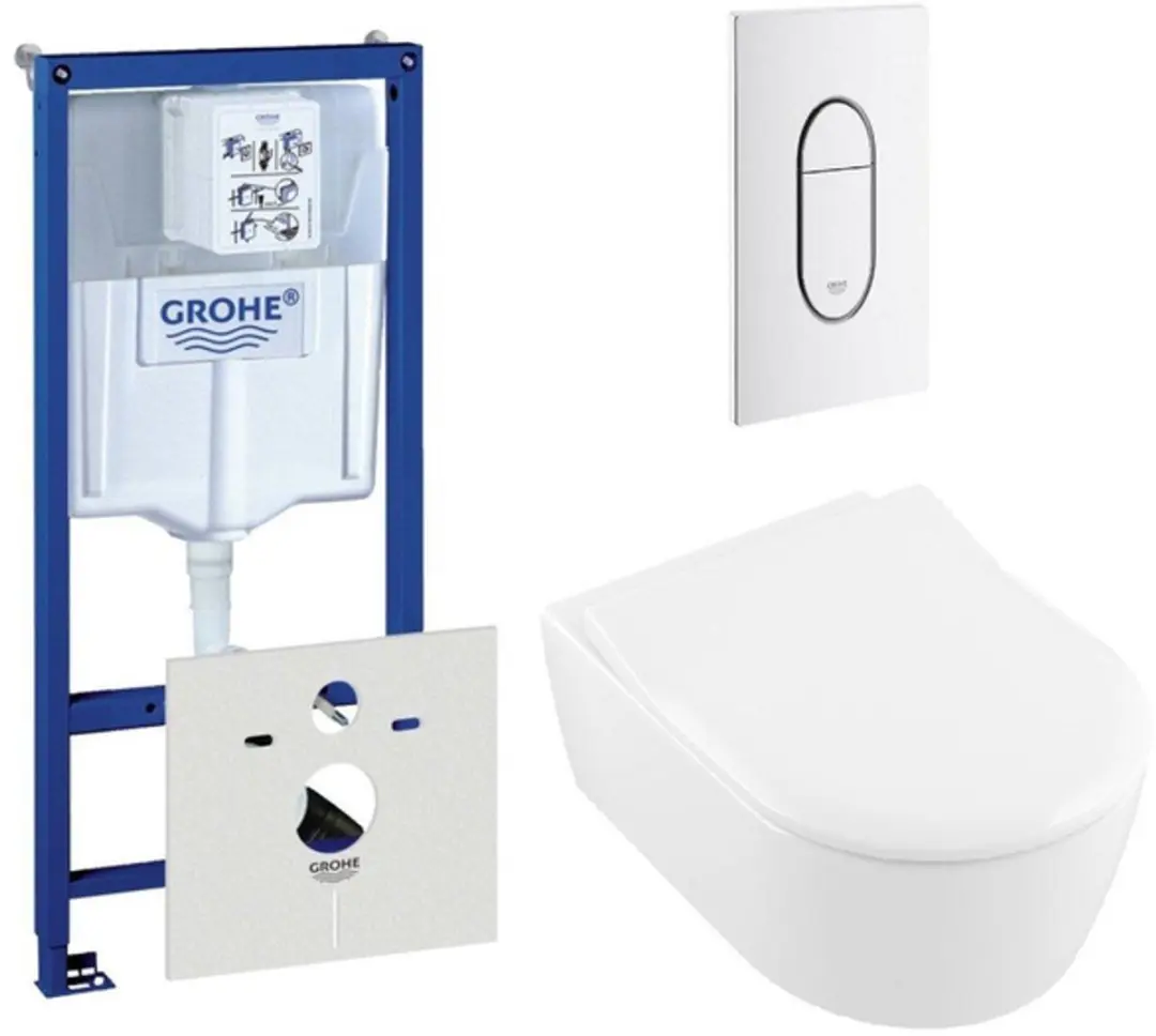 Villeroy & Boch Avento Closet inclusief inbouwreservoir en bedieningsplaat verti