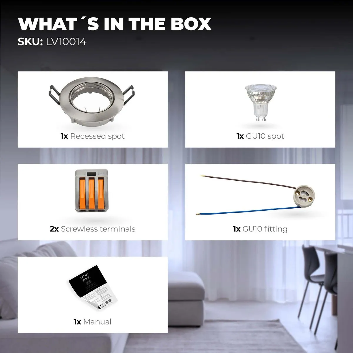 Ledvion LED Inbouwspot Amsterdam 3W - RVS - 6500K