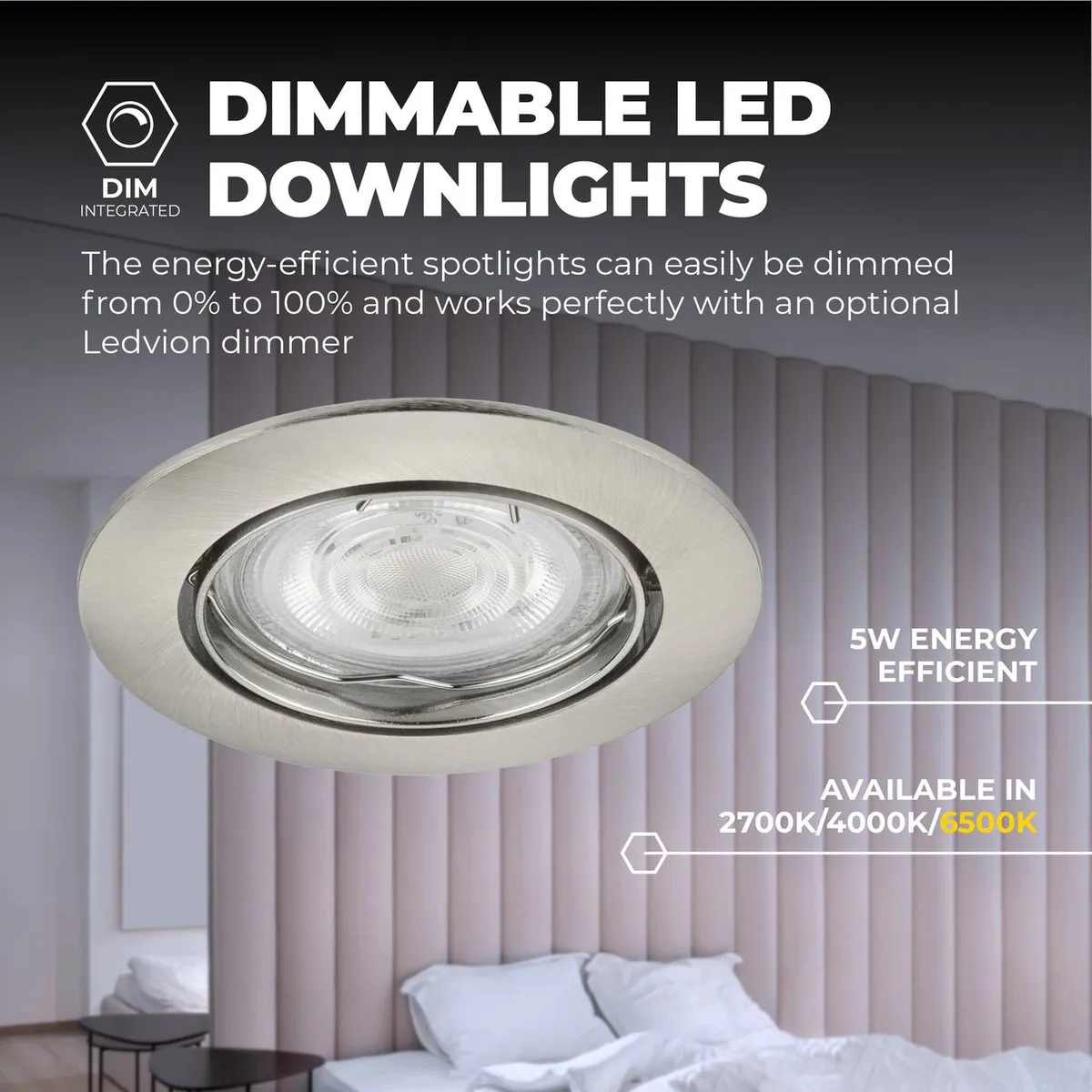 Ledvion LED Inbouwspot Amsterdam 3W - RVS - 6500K