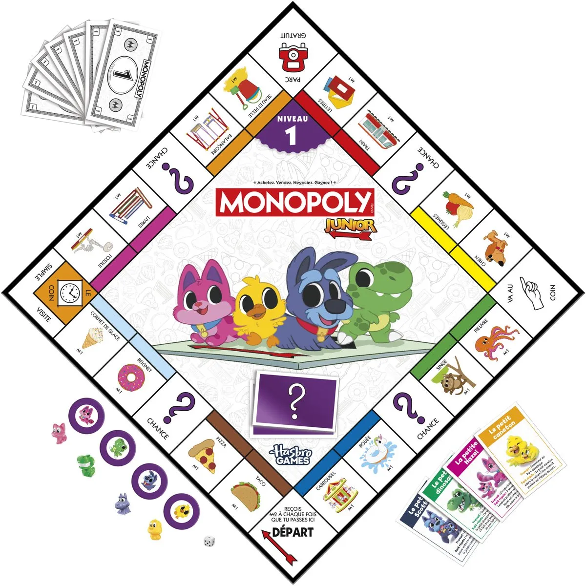 Monopoly Junior G1856 Bordspel - 2 Spellen in 1 - Fransie Editie
