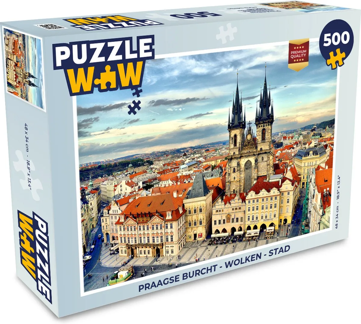 PuzzleWow Praagse Burcht Wolkenstad Legpuzzel 500 Stuks