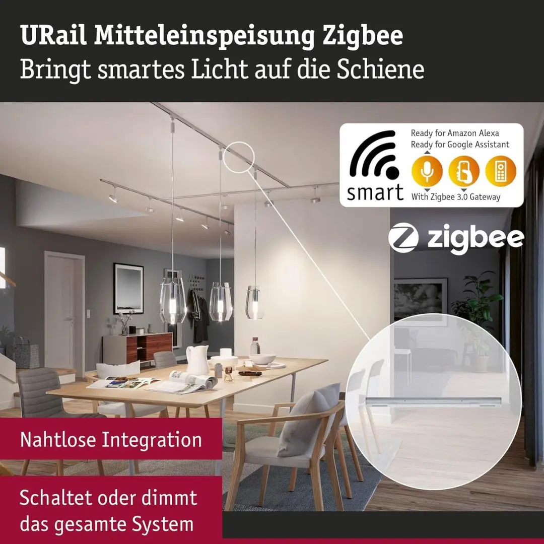 Paulmann 95669 Middenvoeding URail Zigbee - Zwart mat - afbeelding 6 van 6