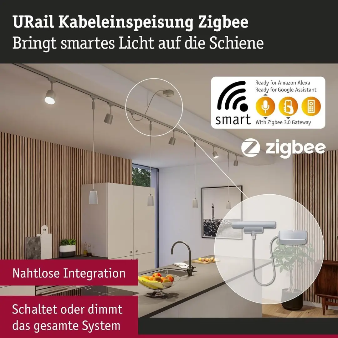 Paulmann URail Voeding Zigbee 95672 - Zwart mat - afbeelding 5 van 6