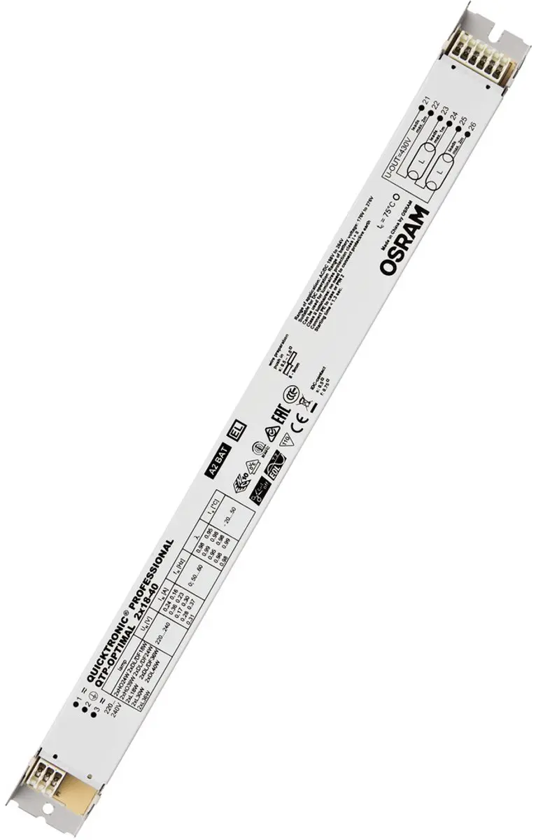Osram Quicktronic Voorschakelapparaat 2x18W/40W - afbeelding 2 van 3