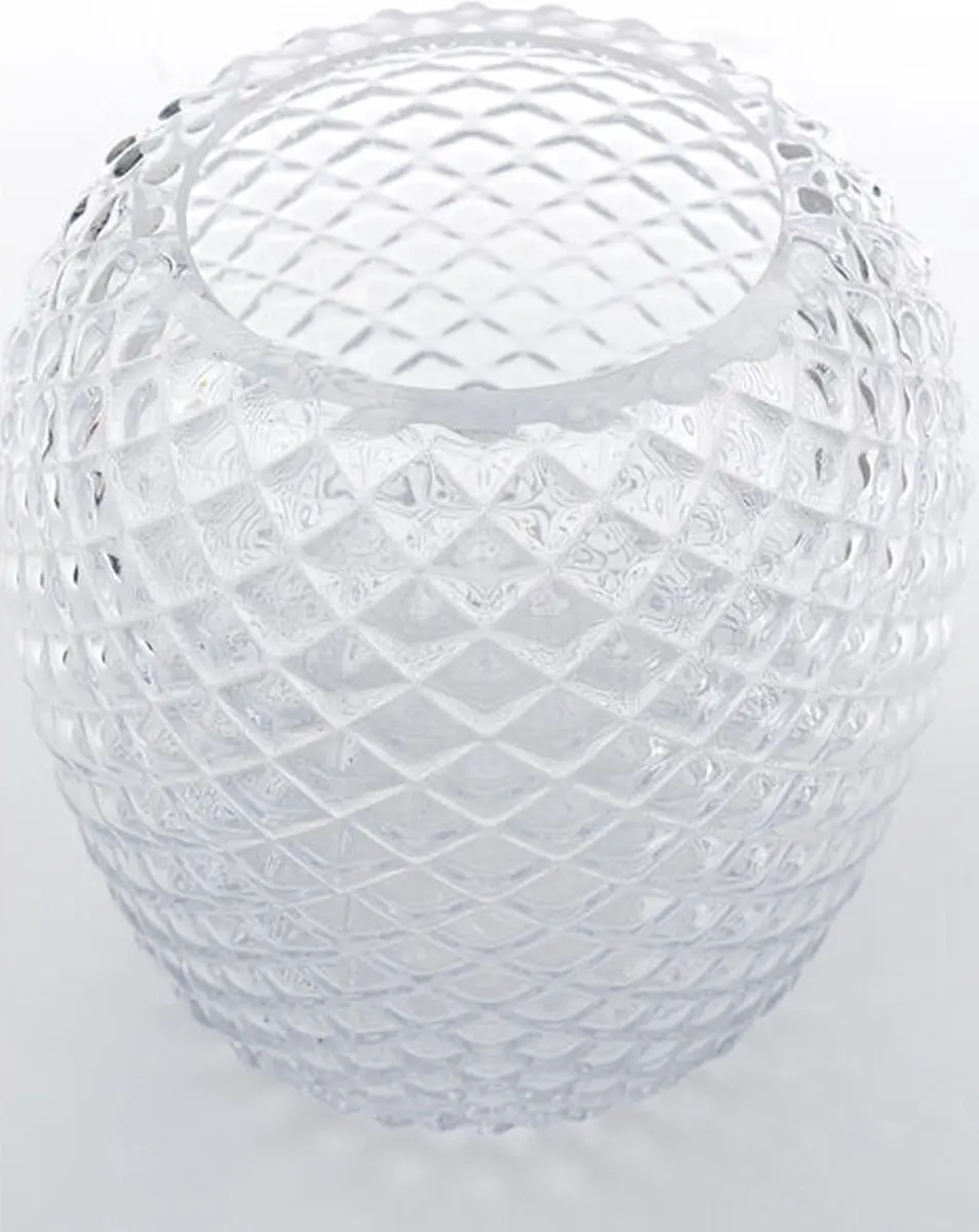 Kare Decoratiepot Ananas Glas Goud 31cm - afbeelding 6 van 6