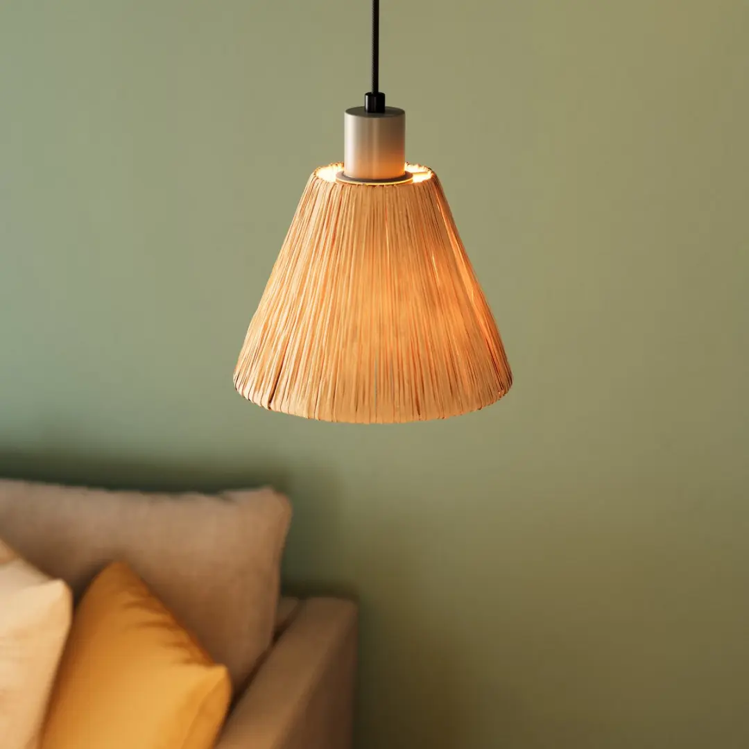 Osram Decor Raffia Hanglamp - 200mm - Groenbruin - afbeelding 6 van 6