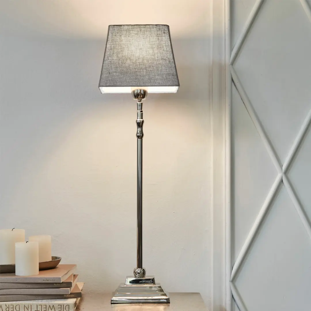 Loberon Lampenkap Linderas - Taupe - afbeelding 4 van 6