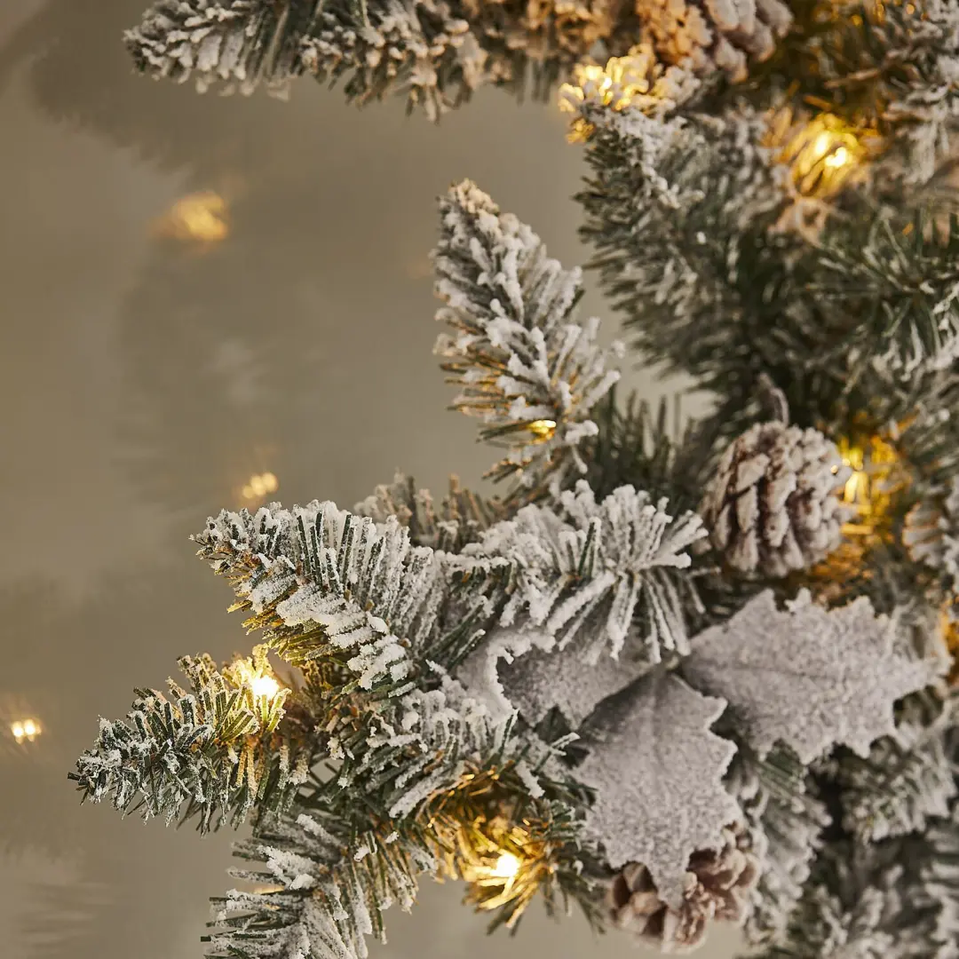 Loberon Azimara Ledkerststuk - Groen/Wit - afbeelding 2 van 5