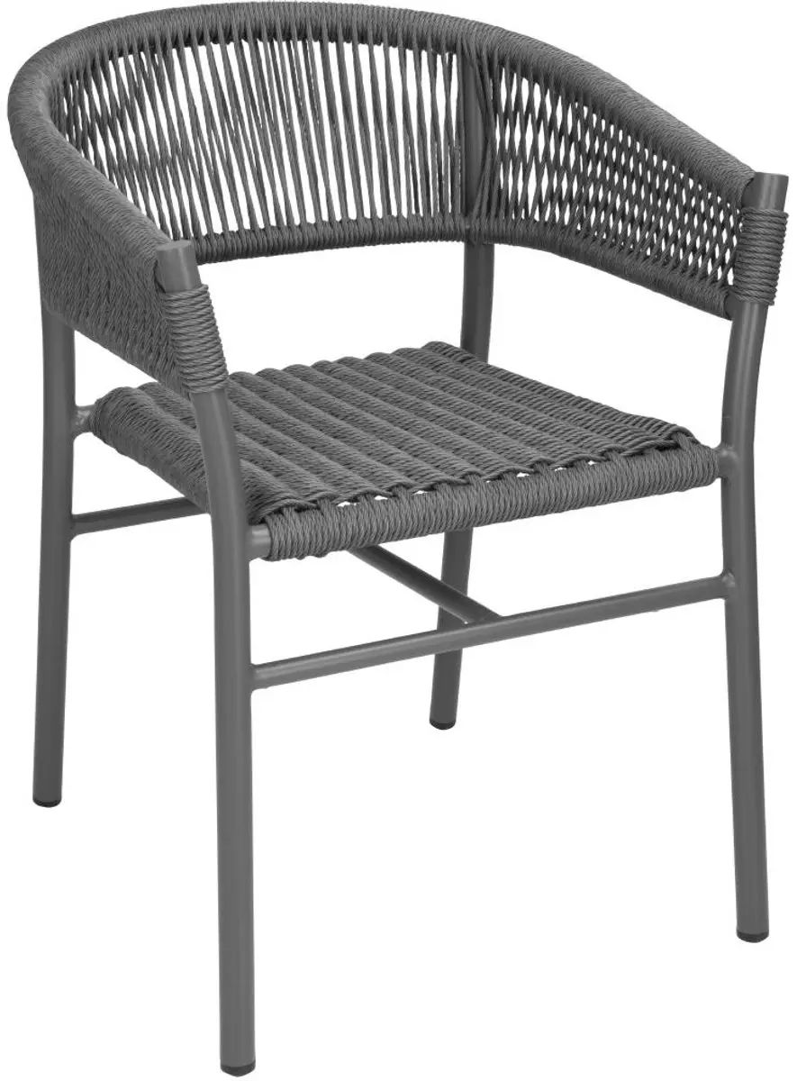Bolero Florence Grijze Mix Touw Twist Rieten Stoelen (pak van 2)