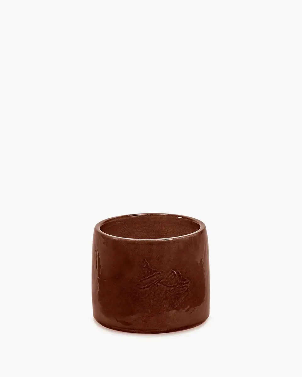 Serax Vincent Van Duysen Vaso bloempot D15cm H12cm donkerbruin