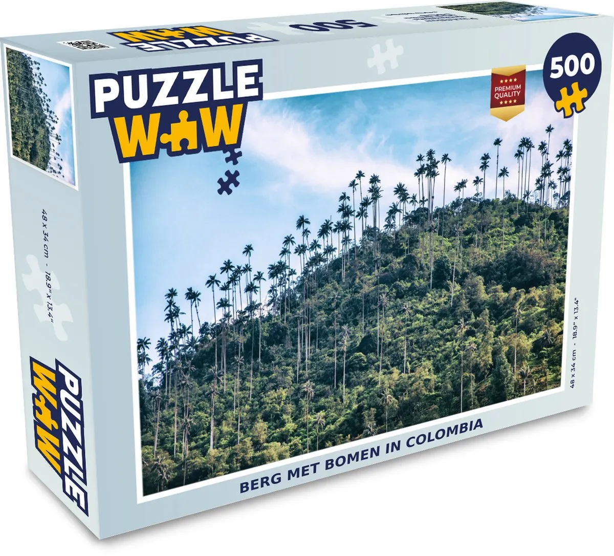 PuzzleWow Legpuzzel Berg met bomen Colombia 500 Stuks