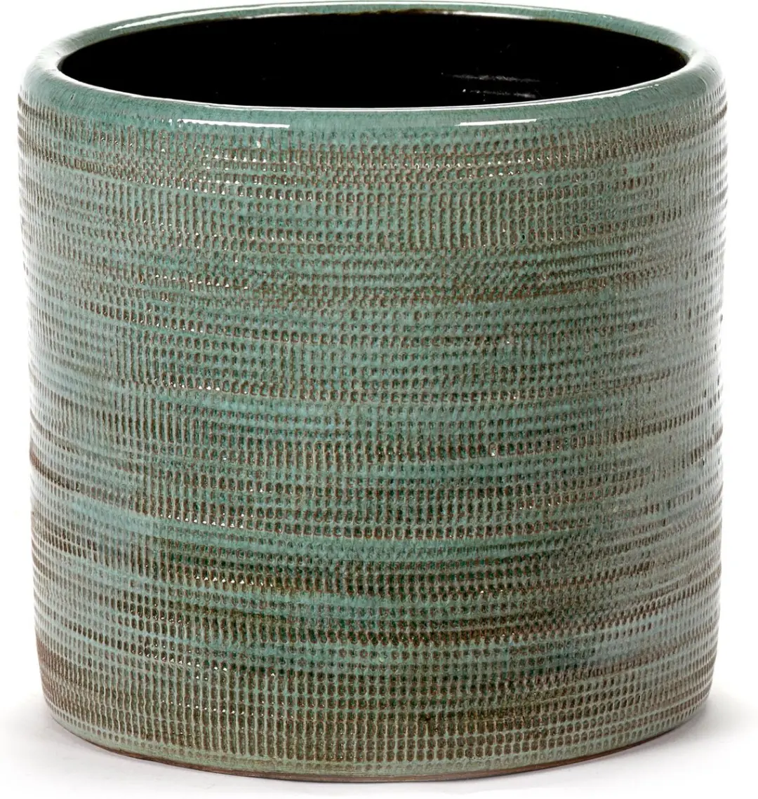 Serax Bloempot Structuur Groen D 17 cm H 16 cm