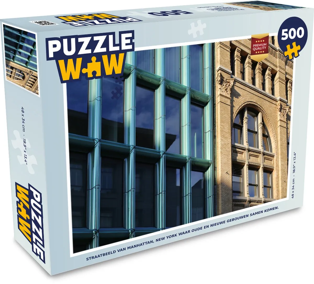 PuzzleWow Manhattan Straatbeeld Legpuzzel 500 Stuks