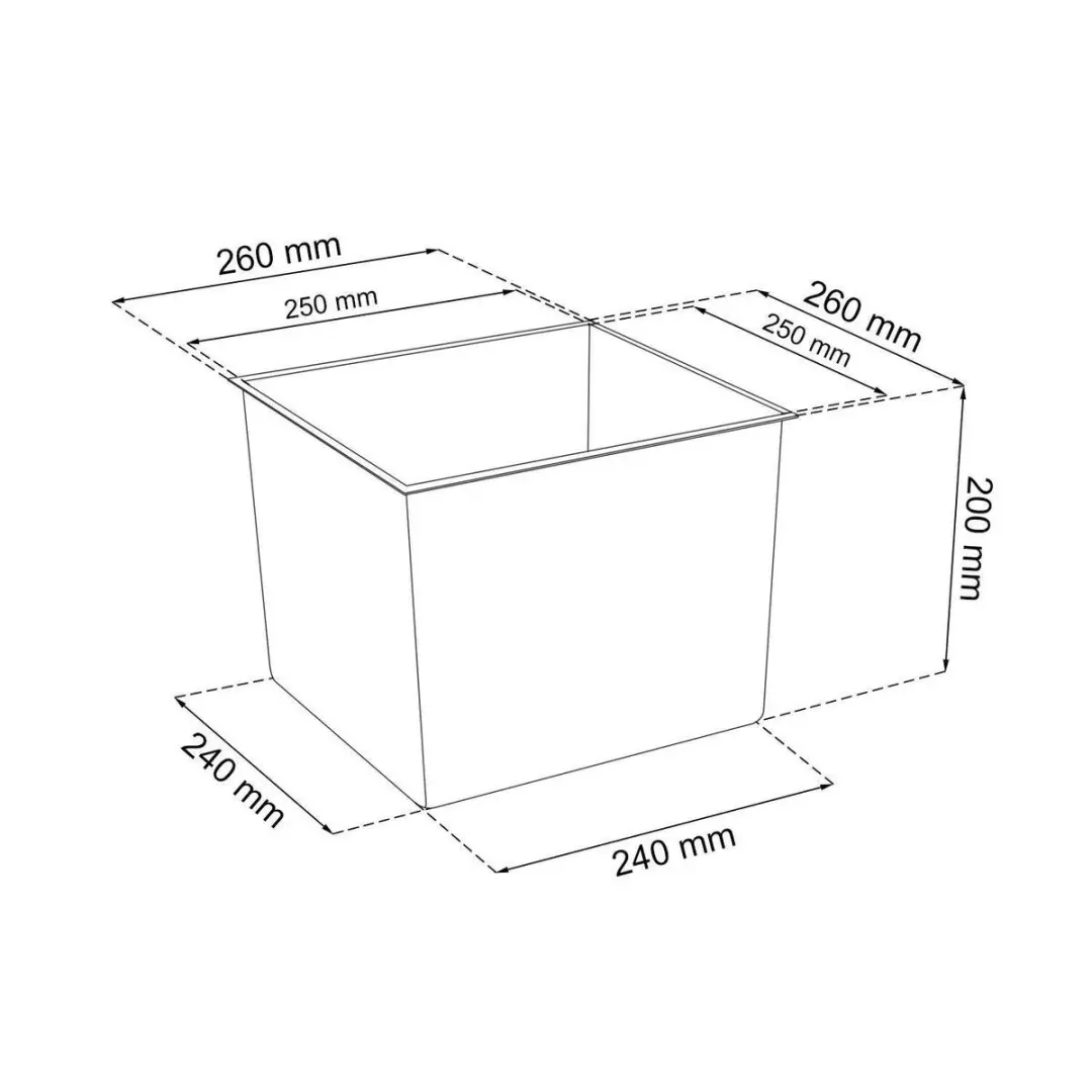 Prosperplast Urbi Square Effect Bloempot 27x27x50cm - Beton - afbeelding 4 van 4