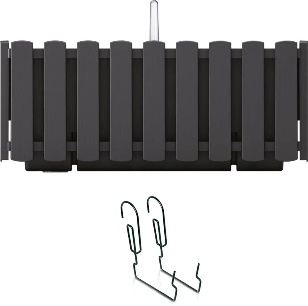 Prosperplast Boardee Fence W Plantenbak 38x18cm Antraciet - afbeelding 3 van 3