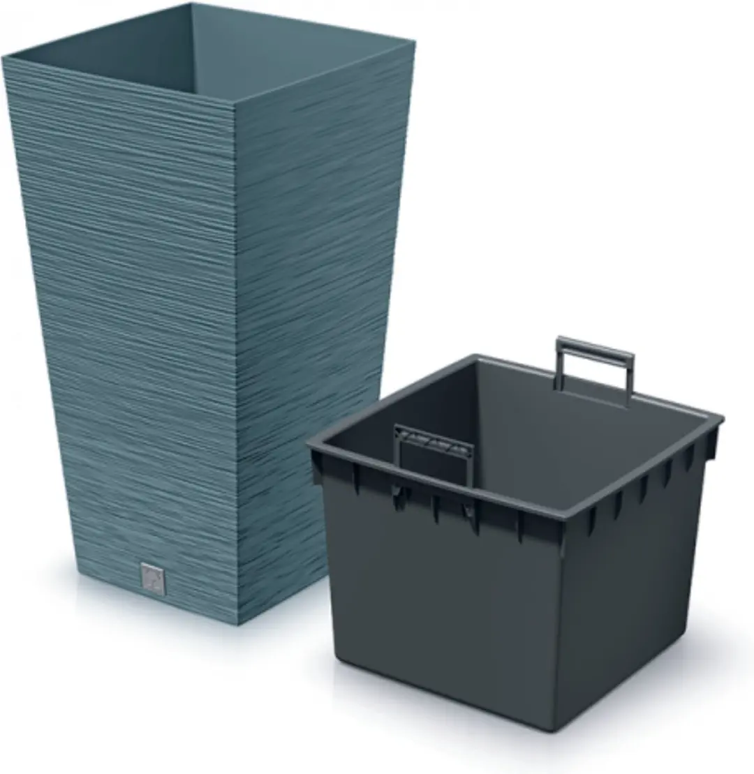 Prosperplast Furu Square Bloempot 30x30x55cm - Scandinavisch Blauw - afbeelding 2 van 2