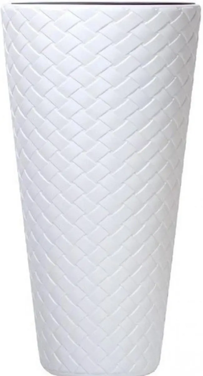 Hoge bloempot met imitatie inzet 40x78 cm Matuba Slim
