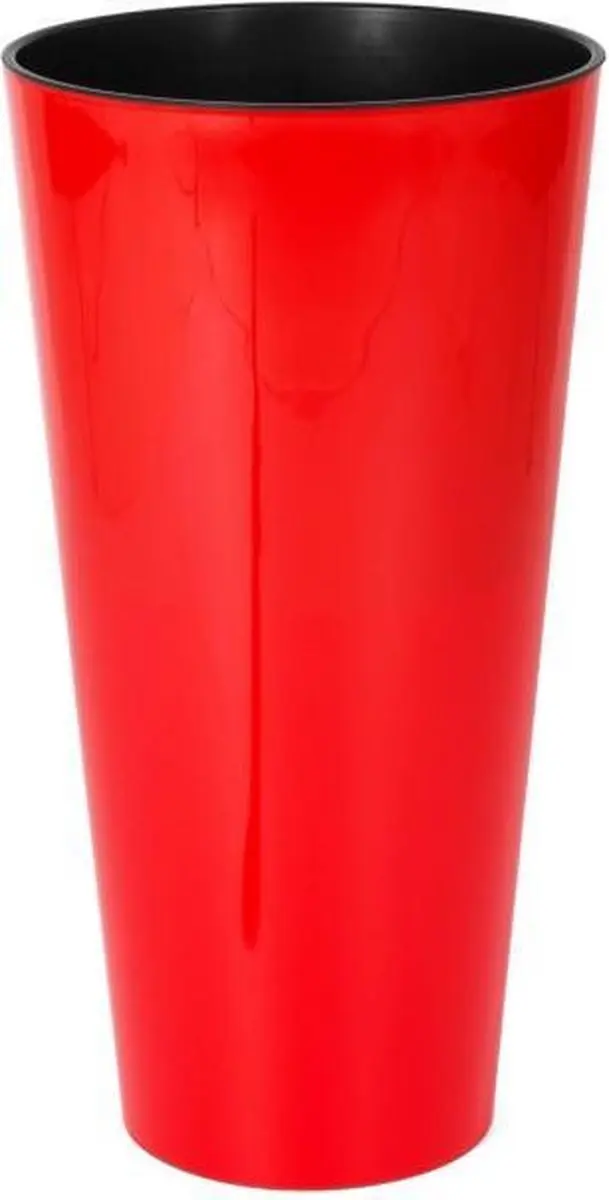 Bloempot Buiten Hoog Rond Tubus Slim Shine 20cm KORAALROOD Prosperplast