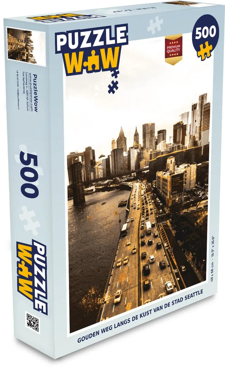 PuzzleWow Seattle Weg Legpuzzel 500 Stuks