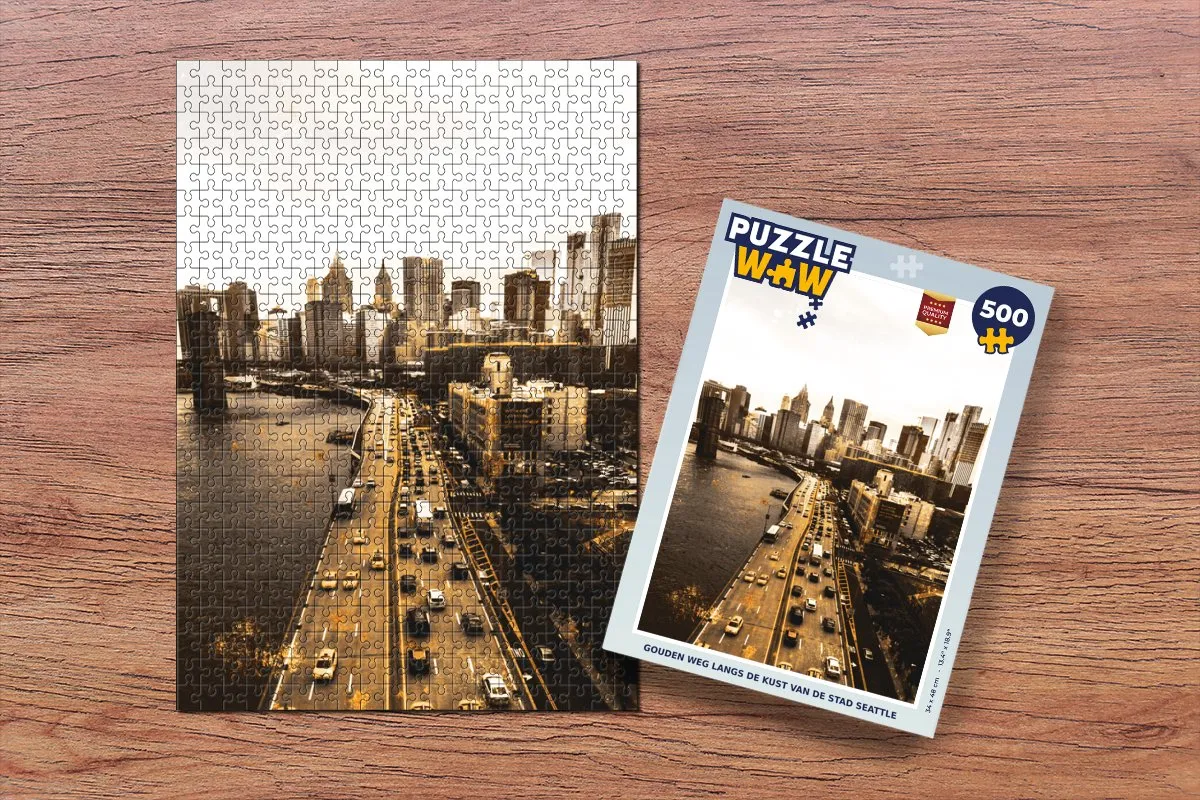 PuzzleWow Seattle Weg Legpuzzel 500 Stuks - Multicolor
