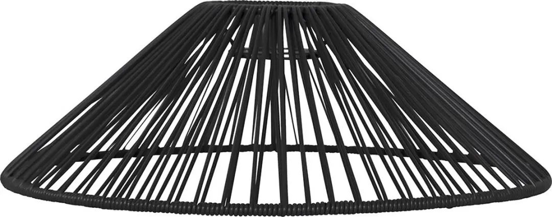 Star Trading lampenkap Vide, rotan, zwart, E27, buiten, ? 38 cm