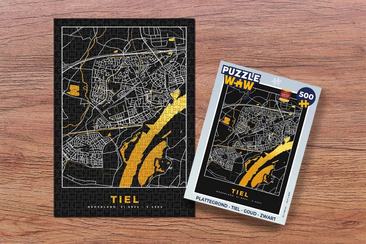 PuzzleWow Tiel Legpuzzel 500 Stuks - Stadskaart