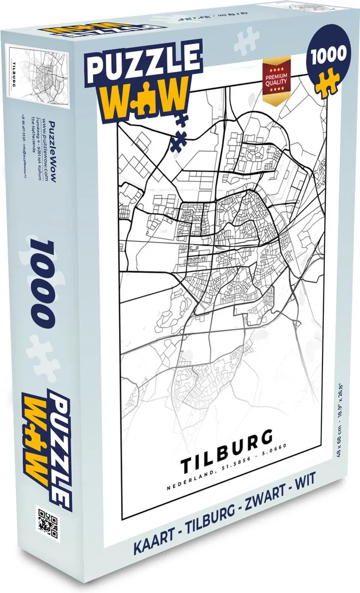 PuzzleWow Tilburg Legpuzzel 1000 Stuks