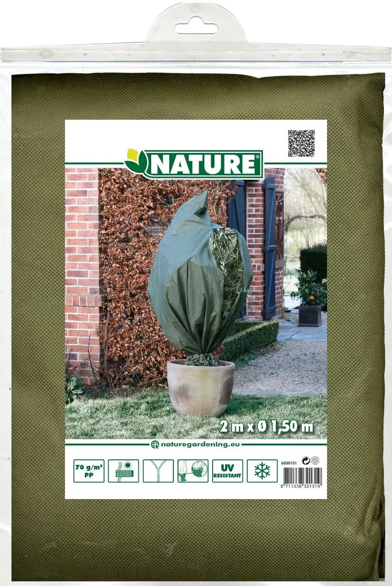 Nature Winterhoes 200xØ150cm - Donkergroen - afbeelding 5 van 6