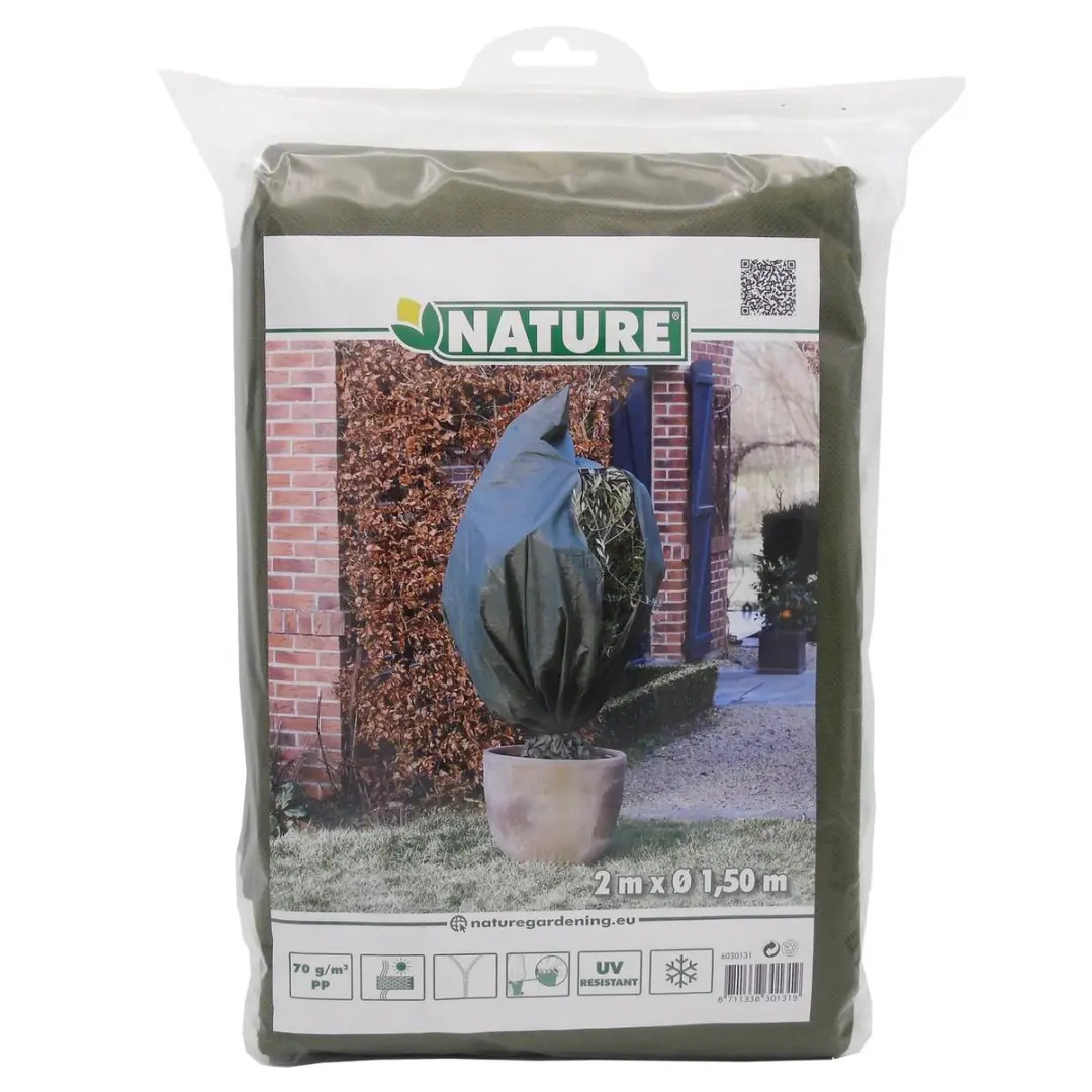 Nature Winterhoes 200xØ150cm - Donkergroen - afbeelding 6 van 6