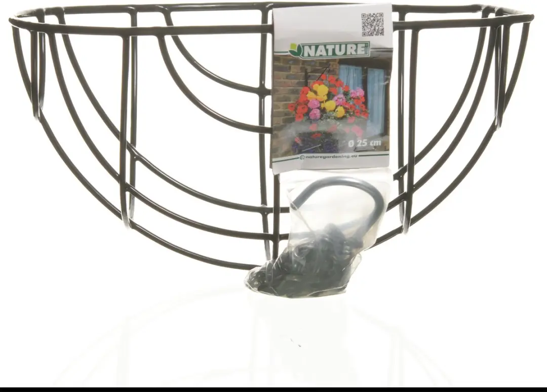 Nature Hanging Basket Metaaldraad 30cm - Groen - afbeelding 4 van 4