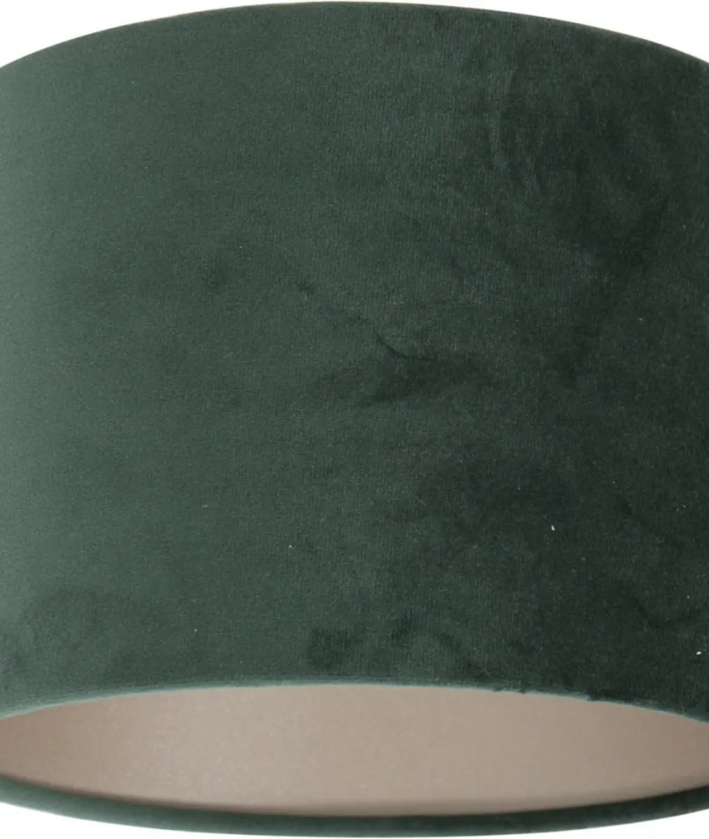 Steinhauer Groene Velours Lampenkap ⌀20cm E27 - afbeelding 6 van 6