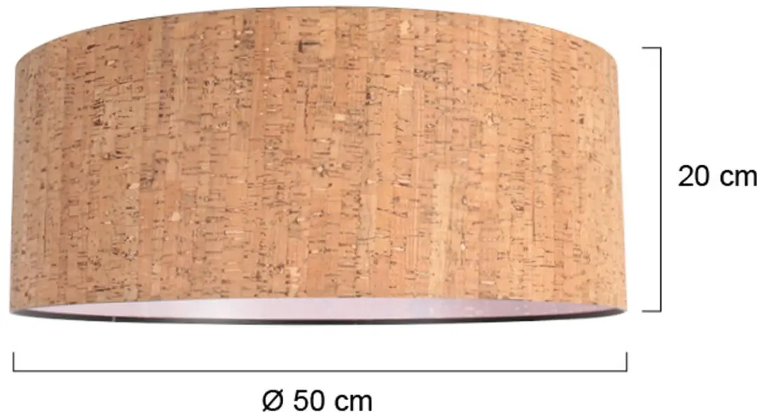 Steinhauer Lampenkap K1066FS Ø50cm - Natuurlijke kurklook - afbeelding 4 van 6