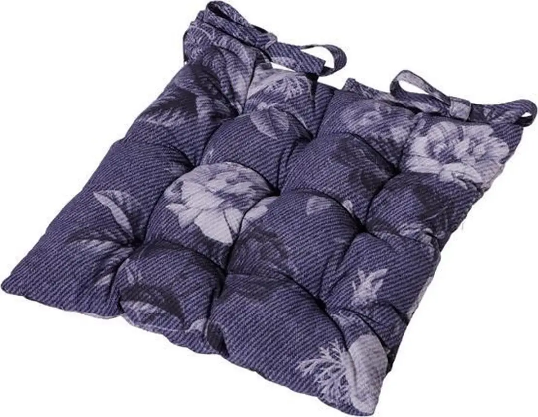 Madison bistro tuinkussen Denim flower 46x46 cm