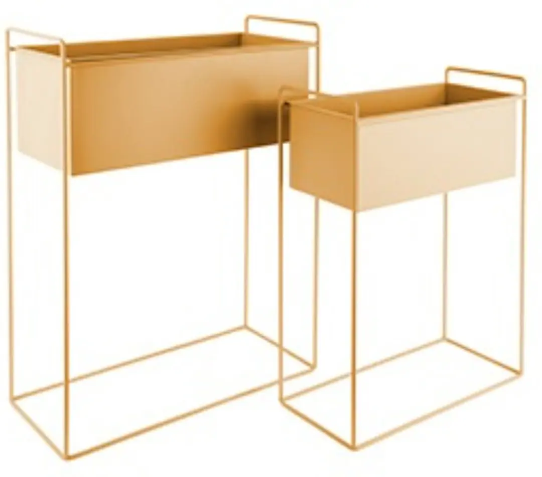Present Time Essence Straight Bloempot Geel 51x24x65cm