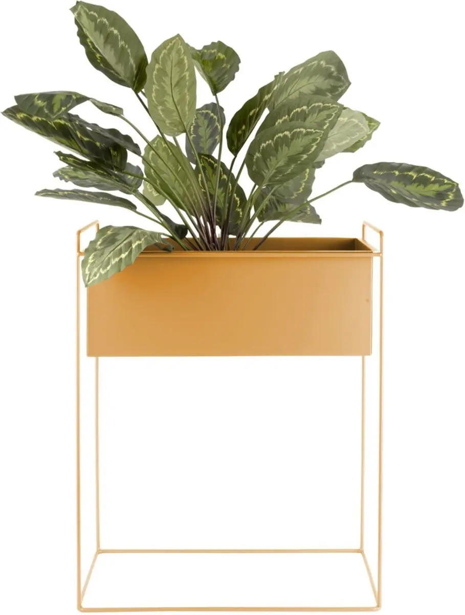Present Time Essence Straight Bloempot Geel 51x24x65cm - afbeelding 3 van 4