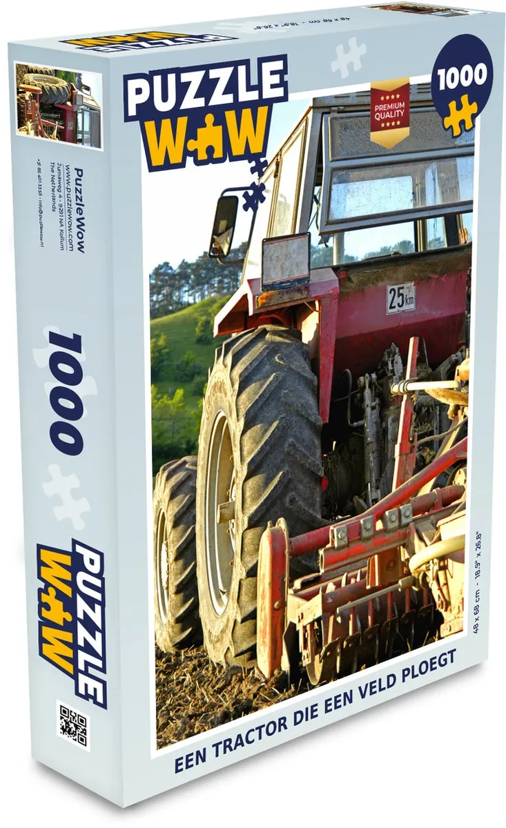 PuzzleWow Puzzel Tractor 1000 Stuks - Multicolor