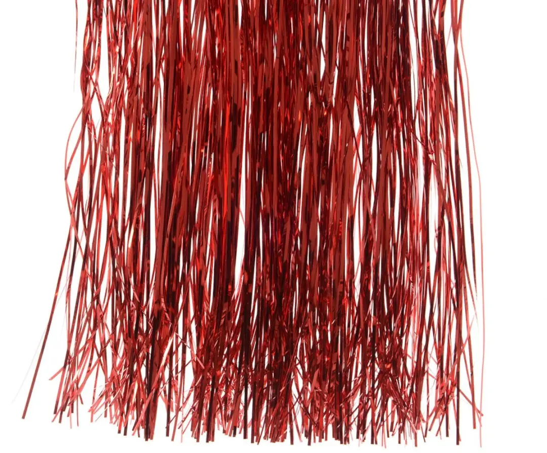 Decoris Lametta Kerstversiering Rood 50x40cm - afbeelding 6 van 6