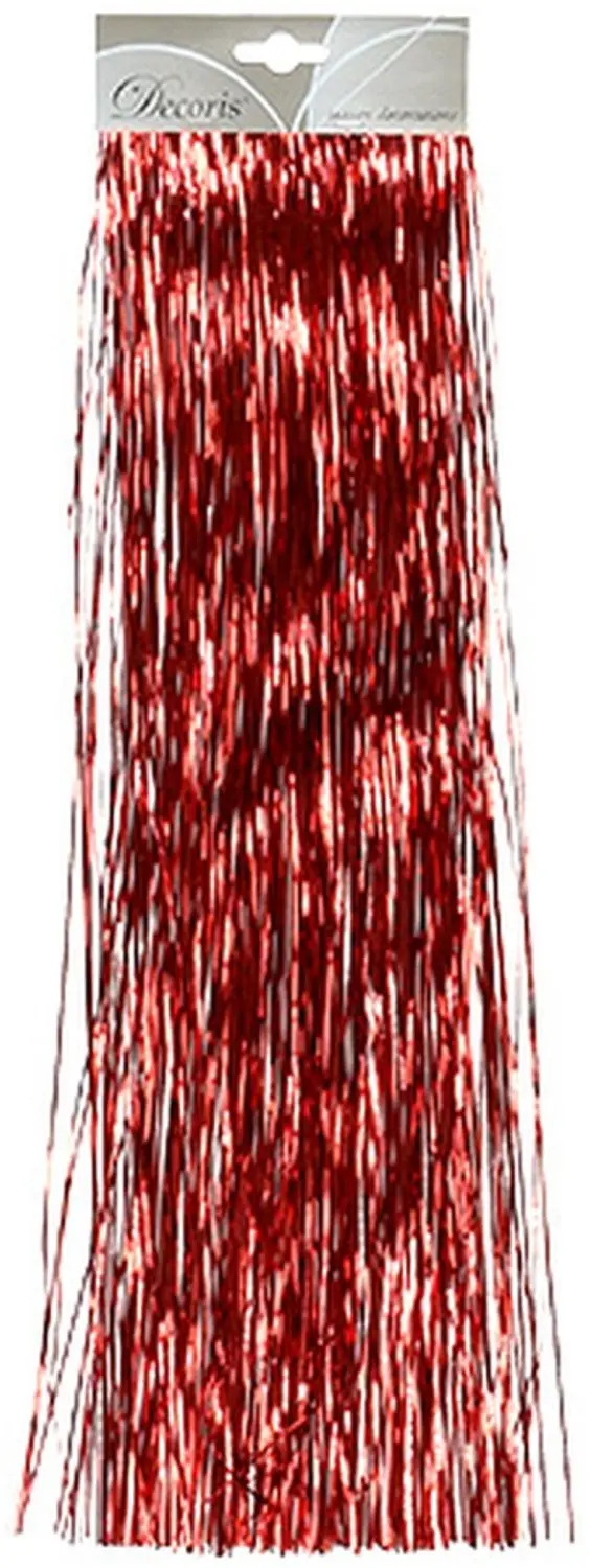Decoris Lametta Kerstversiering Rood 50x40cm