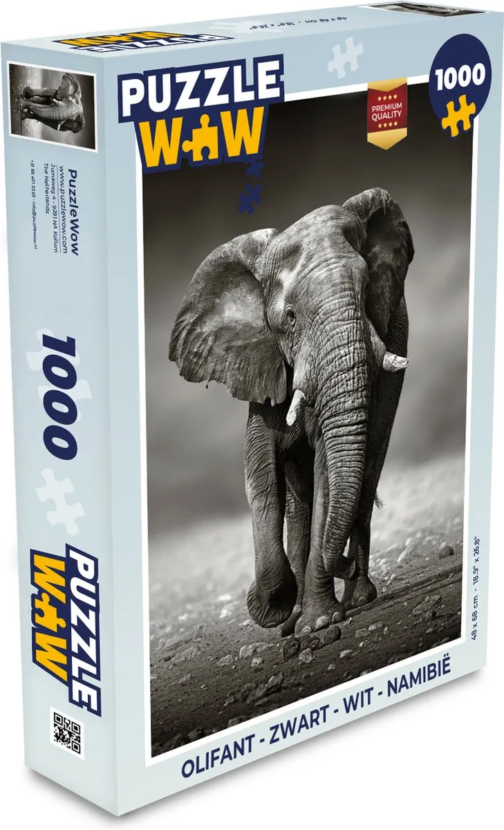 PuzzleWow Olifant Legpuzzel 1000 Stuks - Multicolor